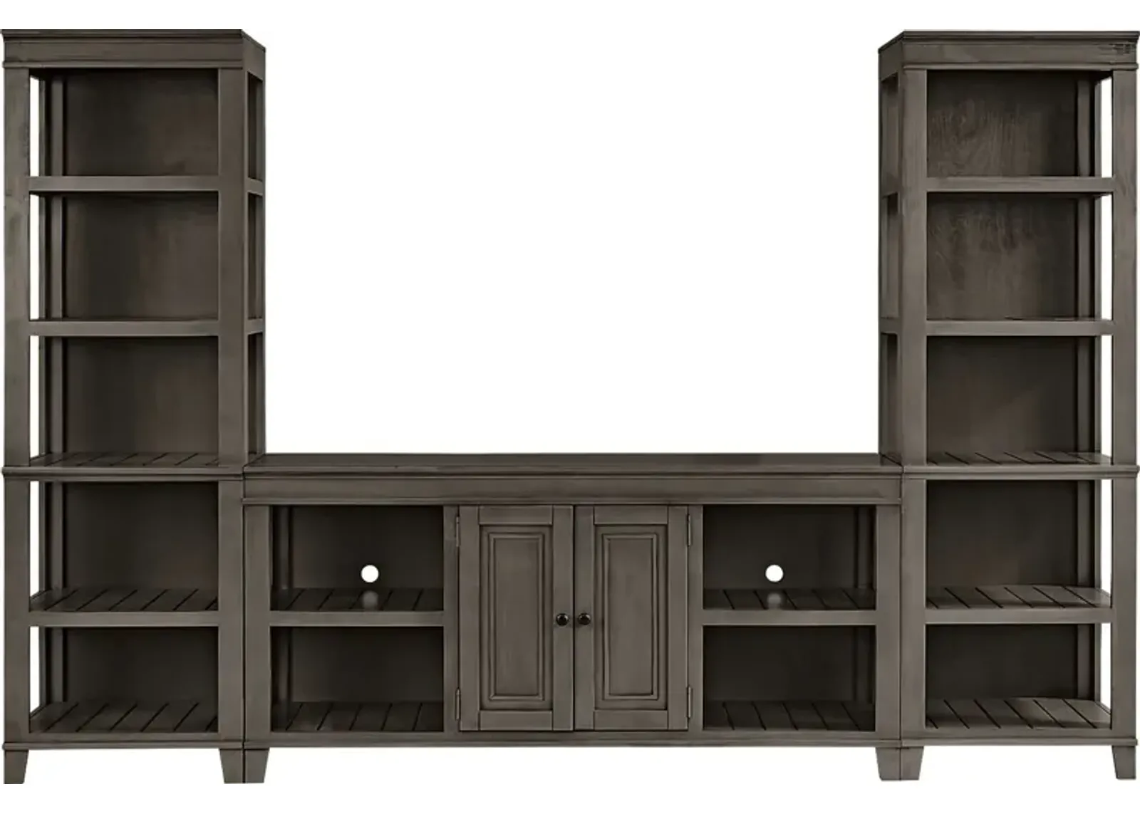 Darby Brook Dark Gray 3 Pc Wall Unit with 66 in. Console