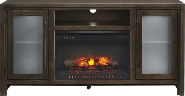 Redmond Espresso 64 in. Console with Electric Log Fireplace