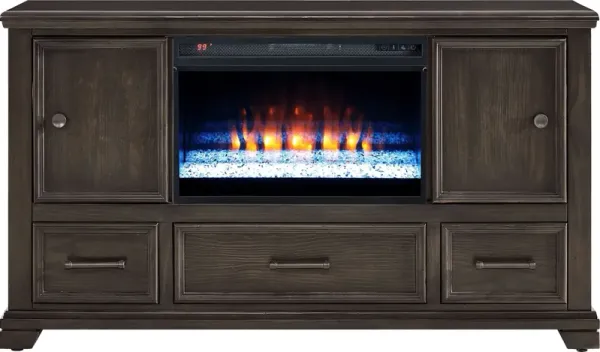 Canyon River Java 61 in. Console with Electric Fireplace