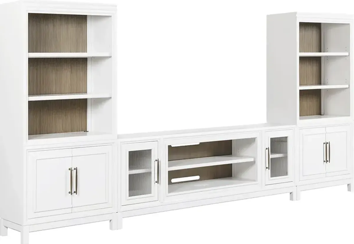 Albion White 3 Pc Wall Unit with 84 in. Console