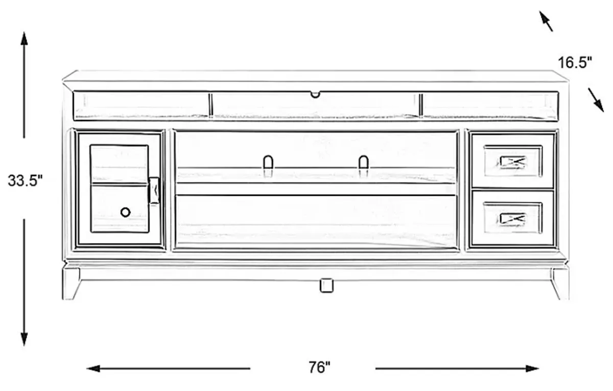 River Terrace Merlot 76 in. Console