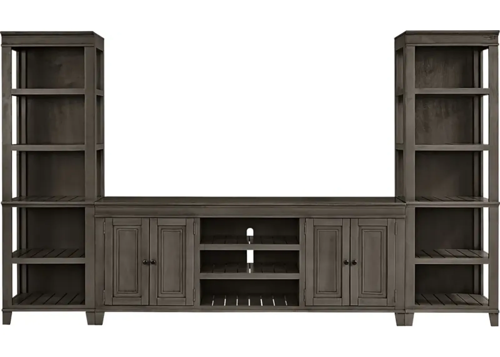 Darby Brook Dark Gray 3 Pc Wall Unit with 80 in. Console