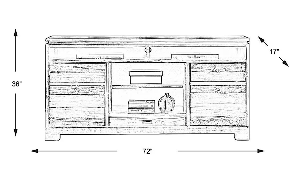 Westover Hills Brown 72 in. Console