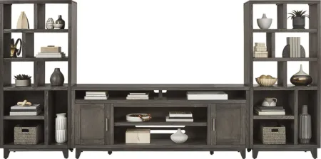 Valinor Smoke 3 Pc Wall Unit with 80 in. Console