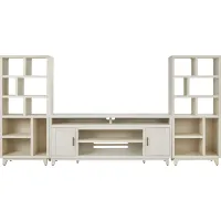 Valinor White 3 Pc Wall Unit with 80 in. Console