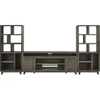 Valinor Brown 3 Pc Wall Unit with 80 in. Console