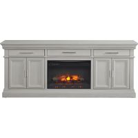 Brightwood Gray 82 in. Console with Electric Log Fireplace