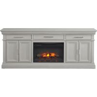 Brightwood Gray 82 in. Console with Electric Log Fireplace