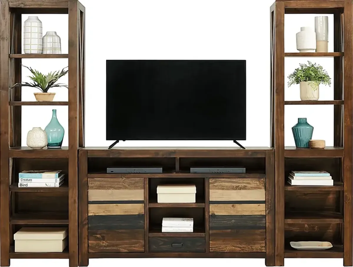 Westover Hills Brown 3 Pc Wall Unit with 60 in. Console