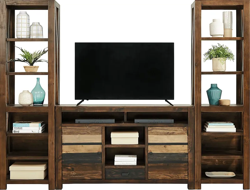 Westover Hills Brown 3 Pc Wall Unit with 60 in. Console