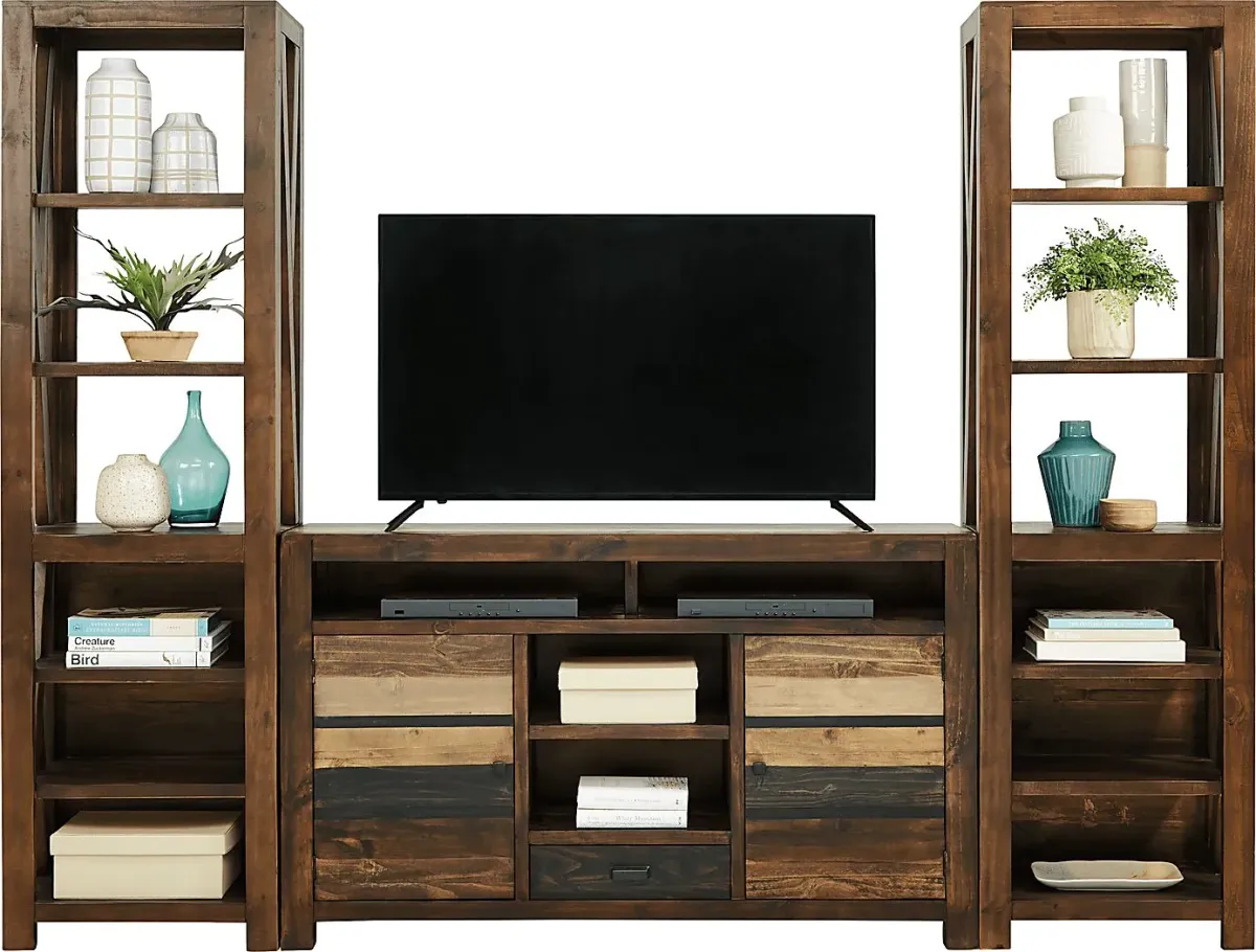 Westover Hills Brown 3 Pc Wall Unit with 60 in. Console