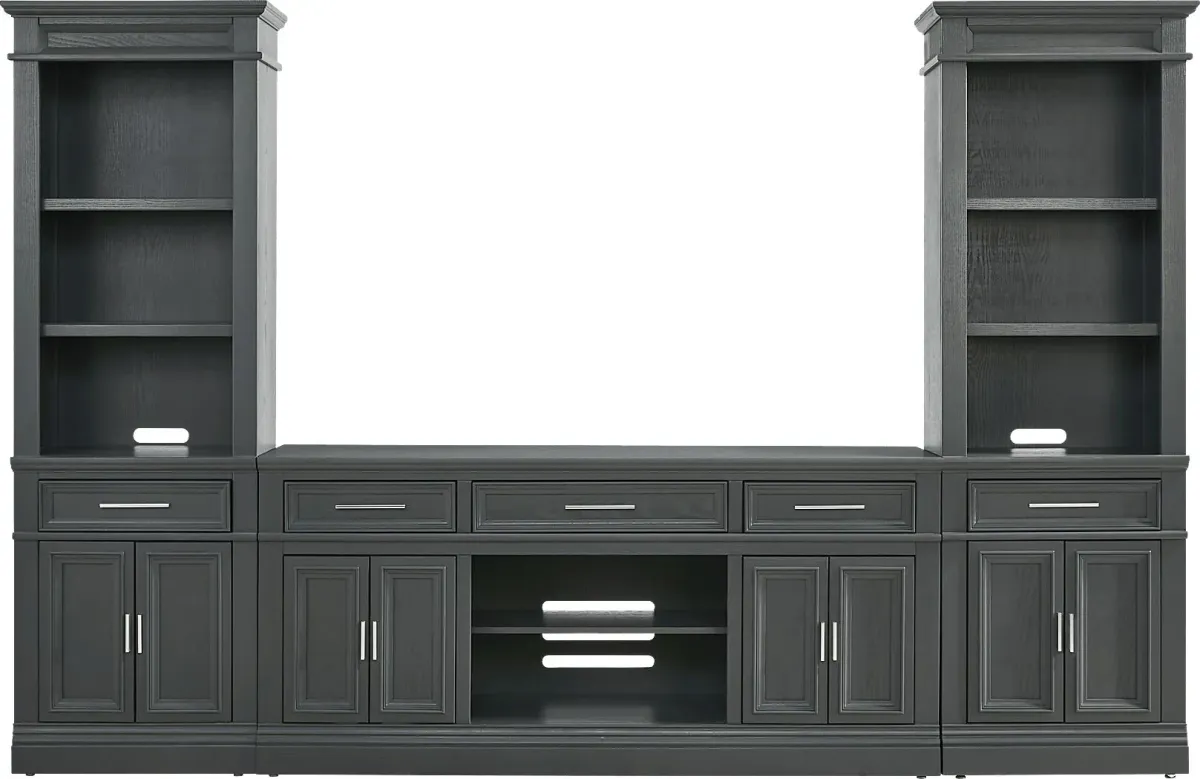 Stephenson Dark Gray 3 Pc Wall Unit with 70" Console