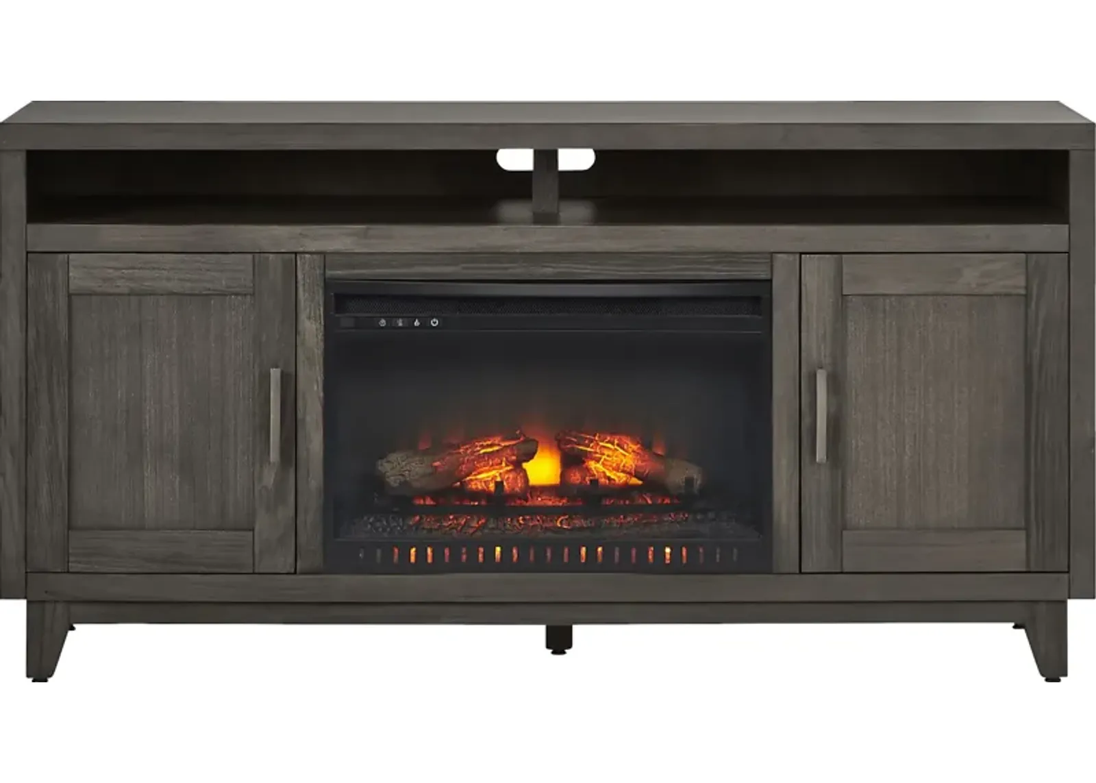 Valinor Smoke 64 in. Console with Electric Log Fireplace