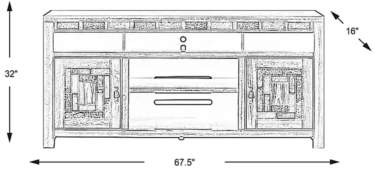 Bartlett II Cherry 67 in. Console