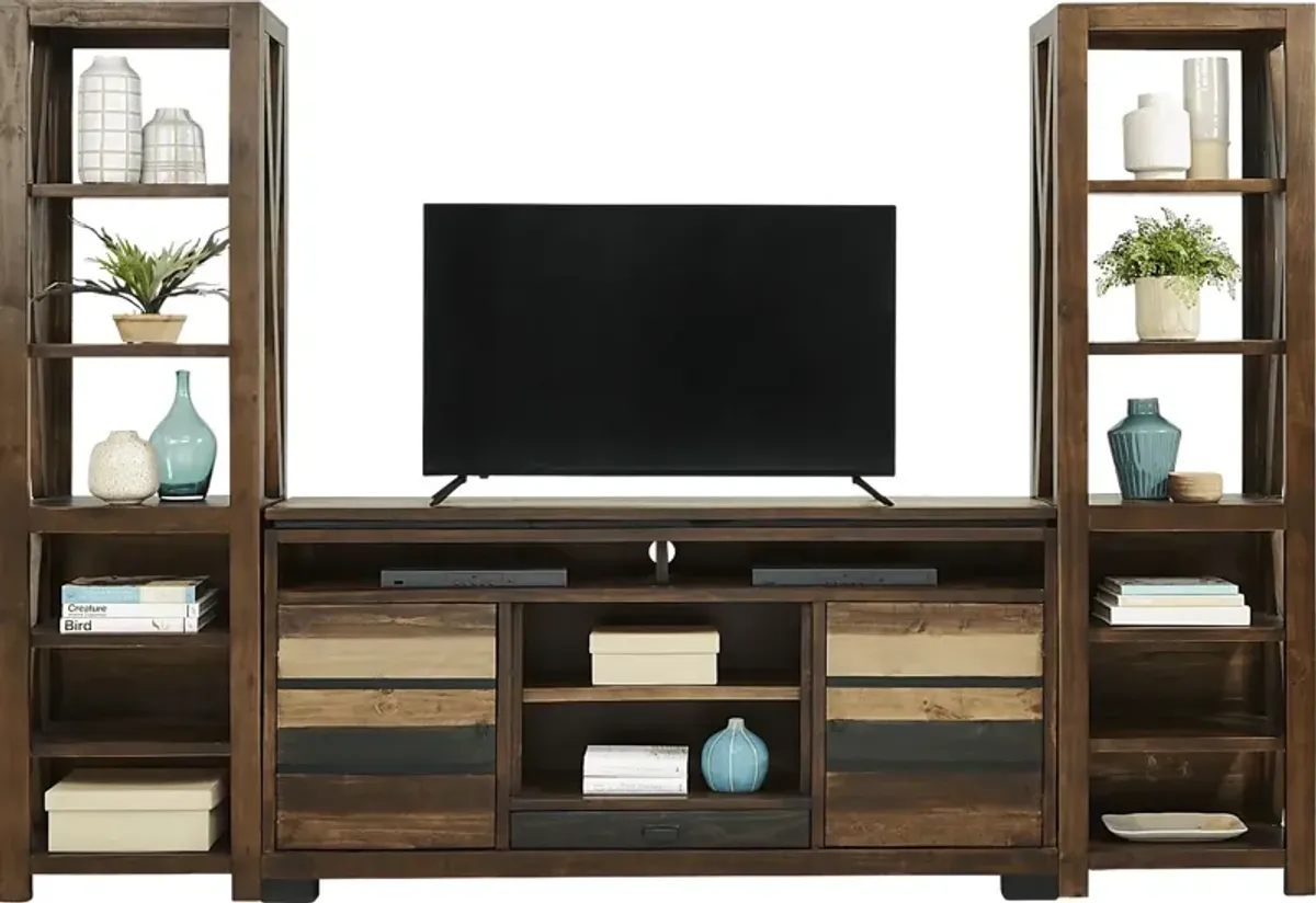 Westover Hills Brown 3 Pc Wall Unit with 72 in. Console