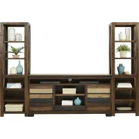 Westover Hills Brown 3 Pc Wall Unit with 72 in. Console