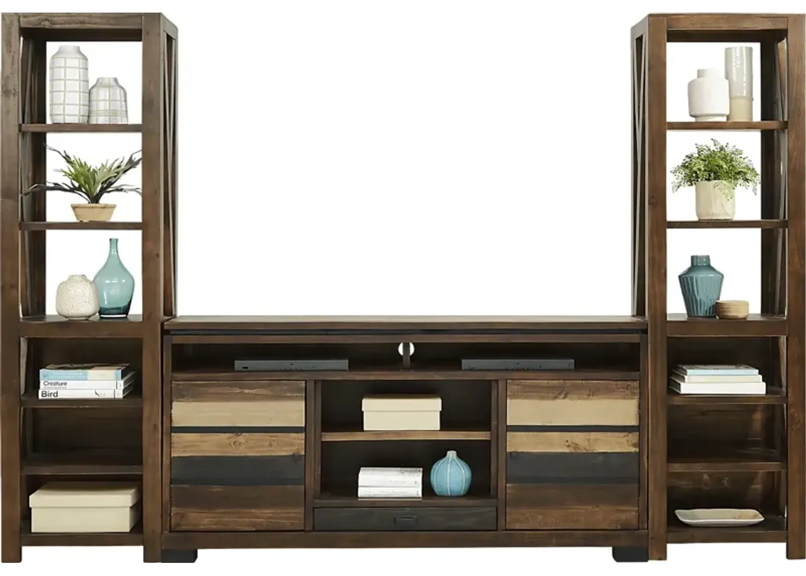 Westover Hills Brown 3 Pc Wall Unit with 72 in. Console