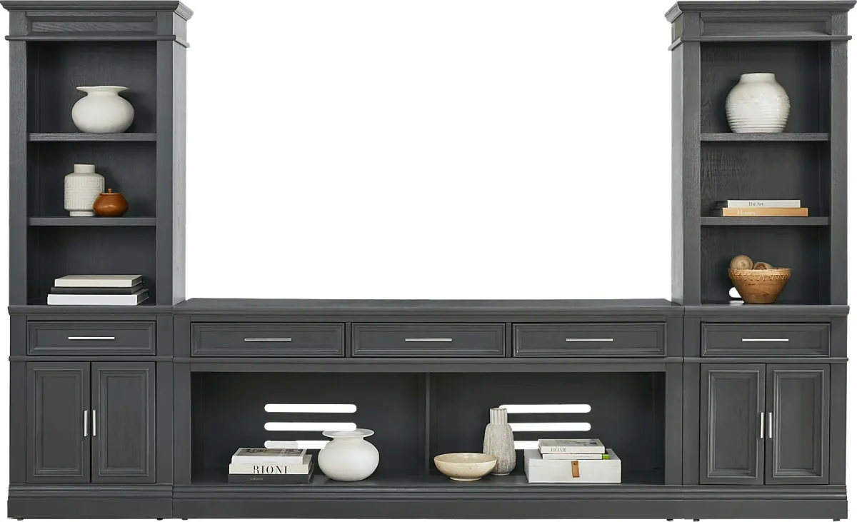 Stephenson Dark Gray 3 Pc Wall Unit with 78" Console