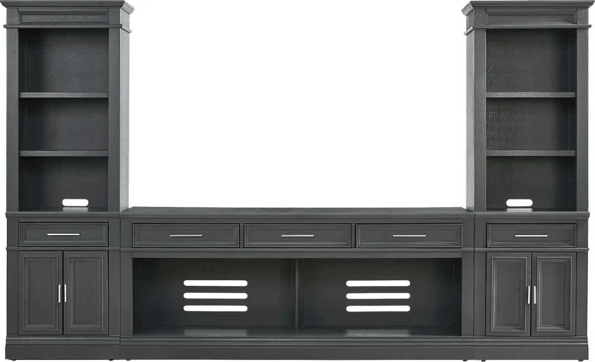 Stephenson Dark Gray 3 Pc Wall Unit with 78" Console
