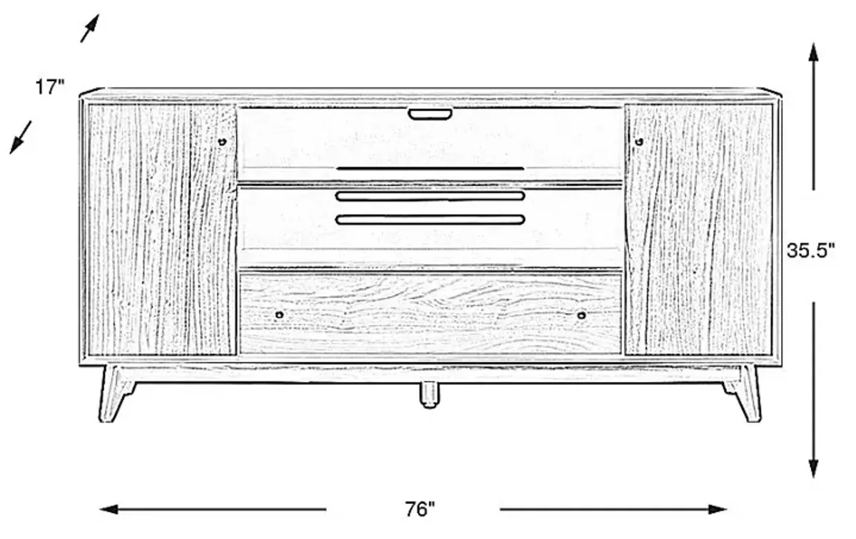 Broxbern Walnut 76 in. Console