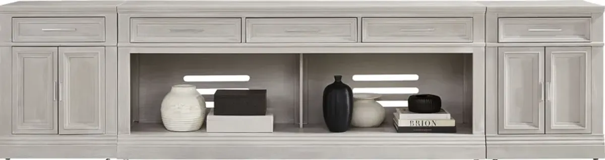 Stephenson Light Gray 3 Pc 78 in. Console with Extensions