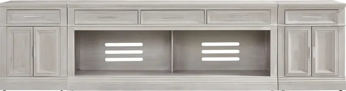 Stephenson Light Gray 3 Pc 78 in. Console with Extensions