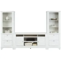 Hilton Head White 3 Pc Wall Unit with 66 in. Console