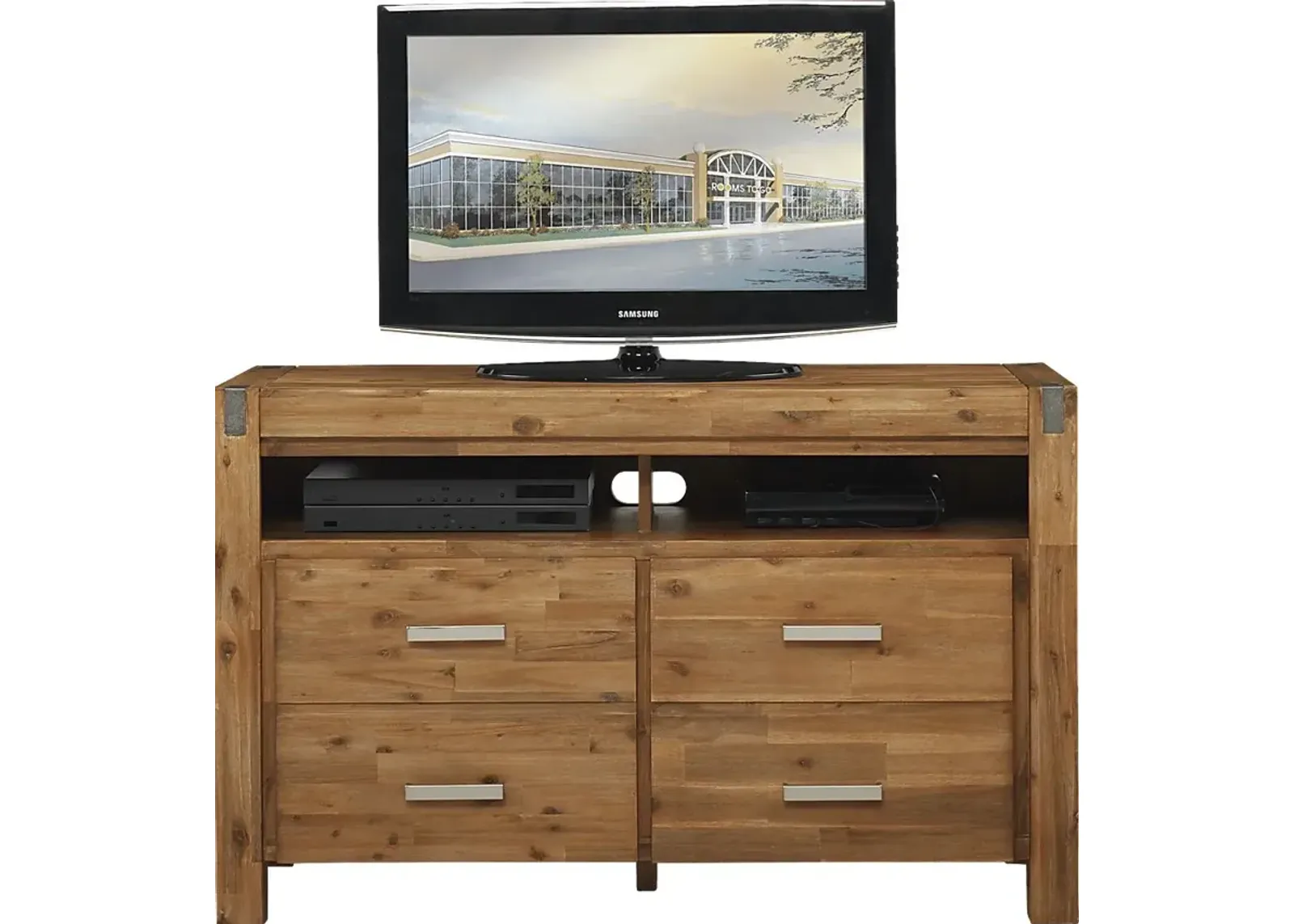 Hidden Springs II Tan 50 in. Flat Screen Console