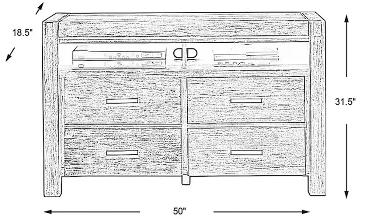 Hidden Springs II Gray 50 in. Flat Screen Console