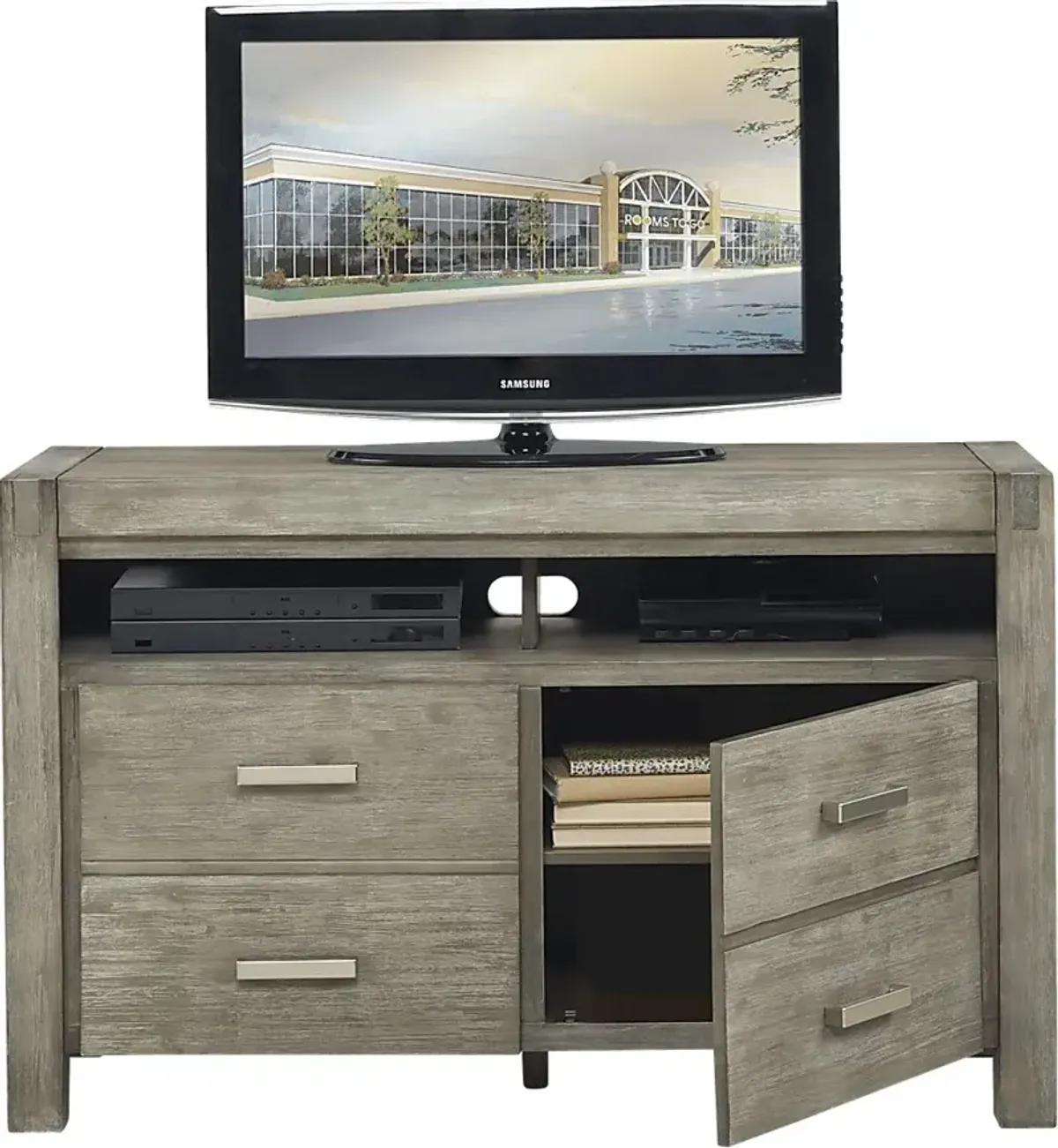 Hidden Springs II Gray 50 in. Flat Screen Console