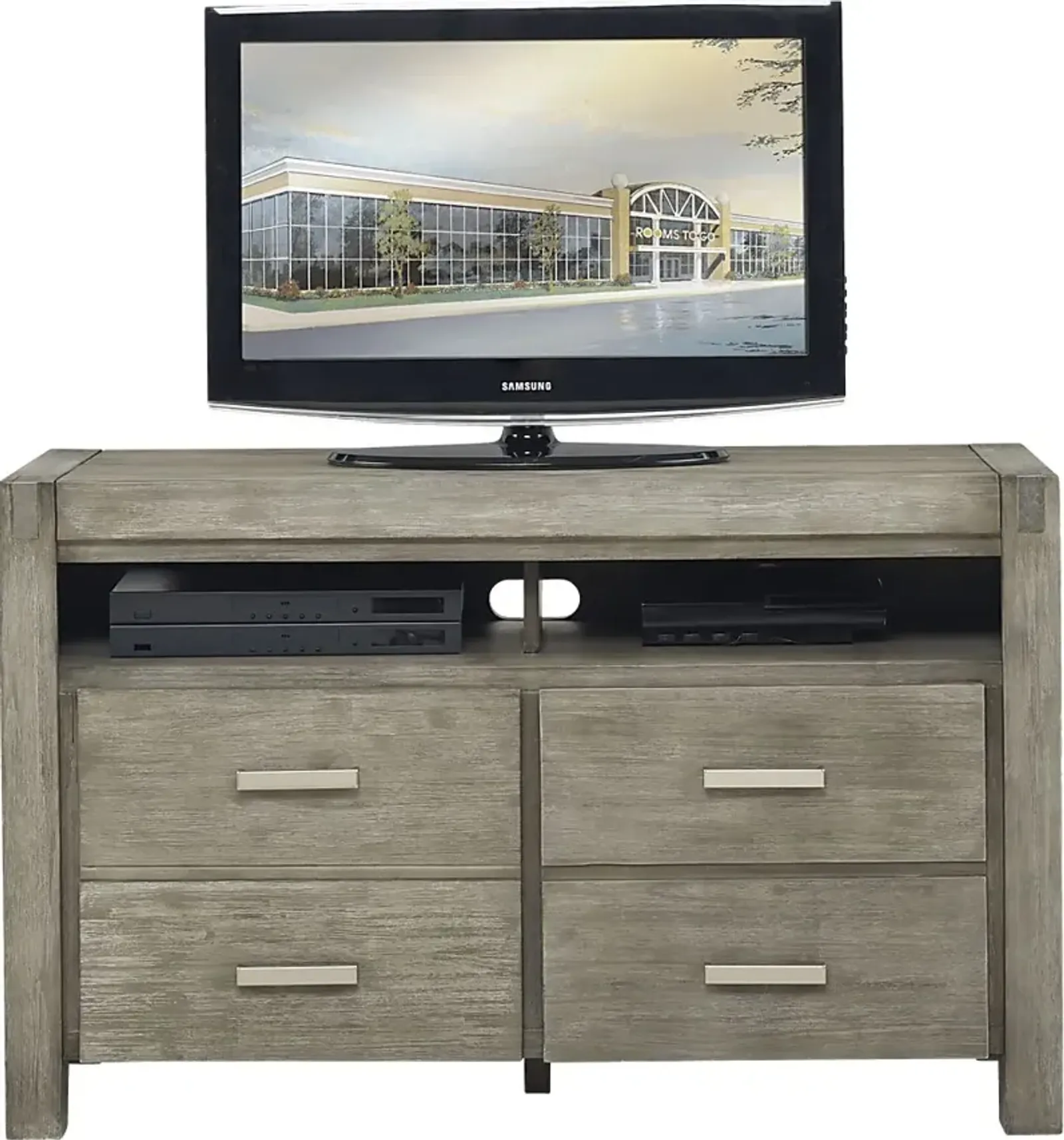 Hidden Springs II Gray 50 in. Flat Screen Console