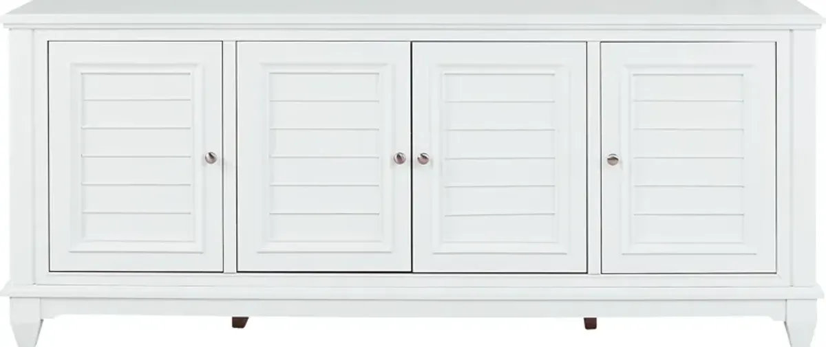 Hilton Head White 84 in. Credenza