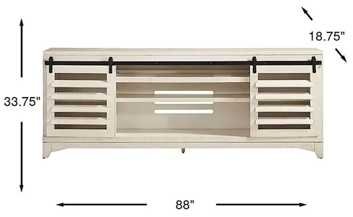 Canoe Creek White 88 in. Console