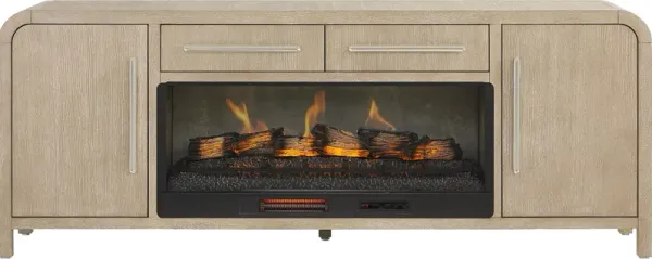 Canyon Sandstone 84 in. Console with Electric Log Fireplace