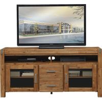 Hidden Springs II Tan 66 in. Flat Screen Console