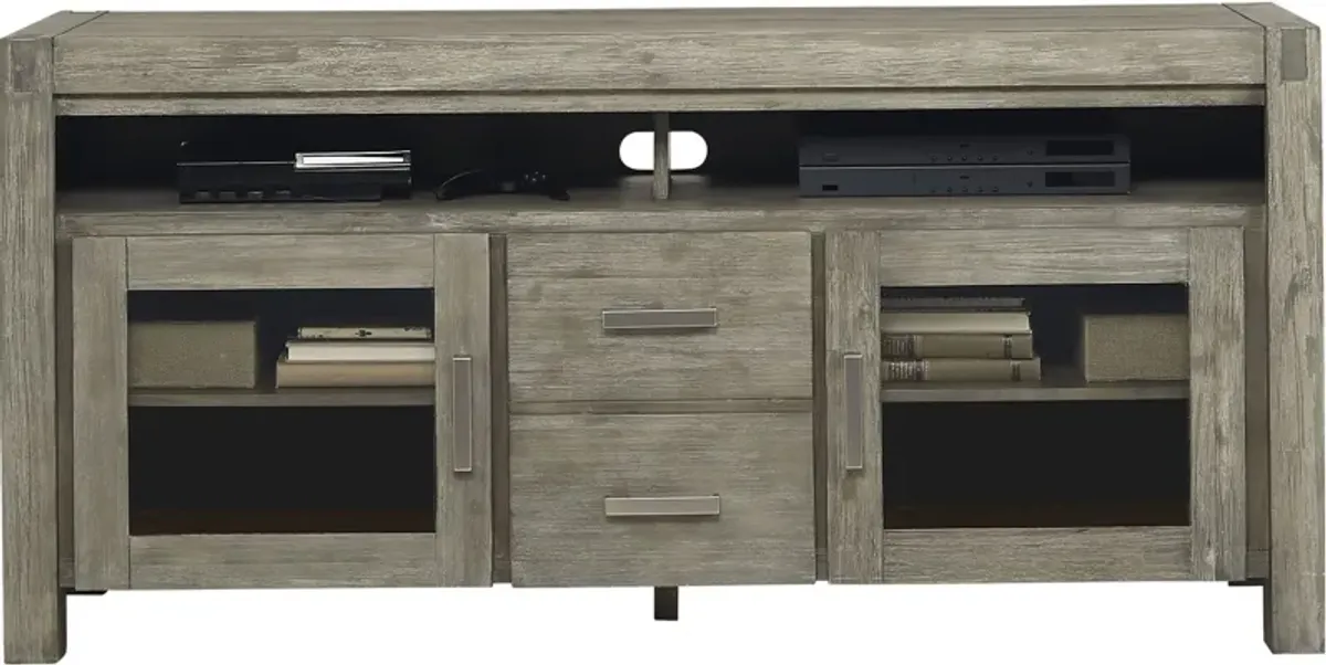 Hidden Springs II Gray 66 in. Flat Screen Console