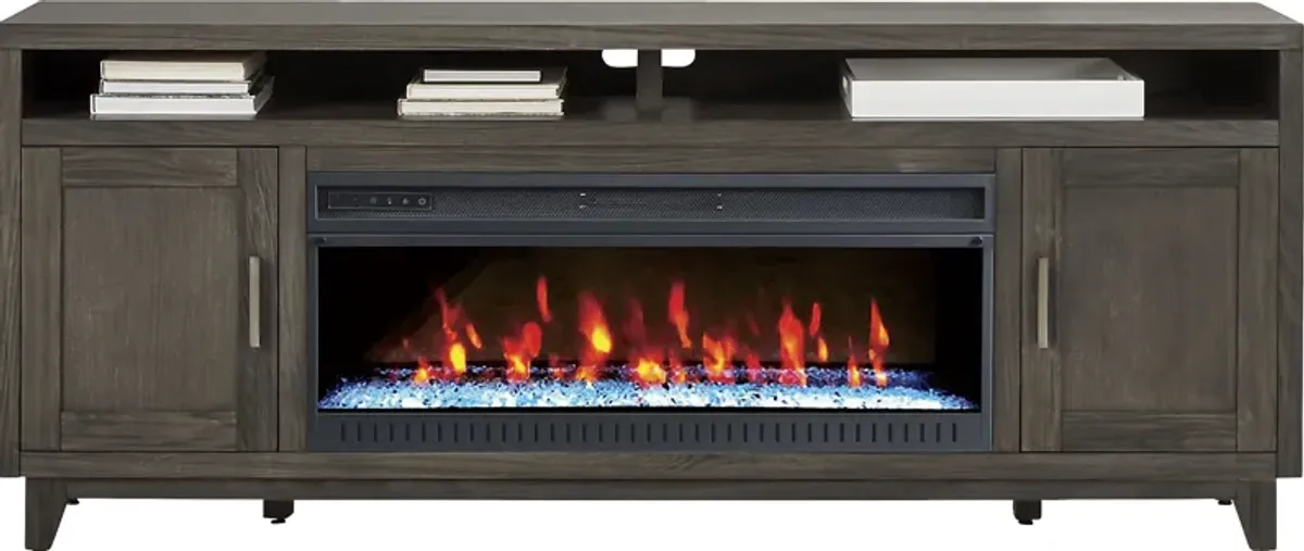 Valinor Smoke 80 in. Console with Electric Fireplace