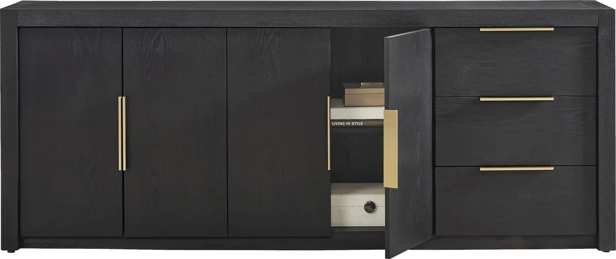 Easton Park Black 84 in. Console
