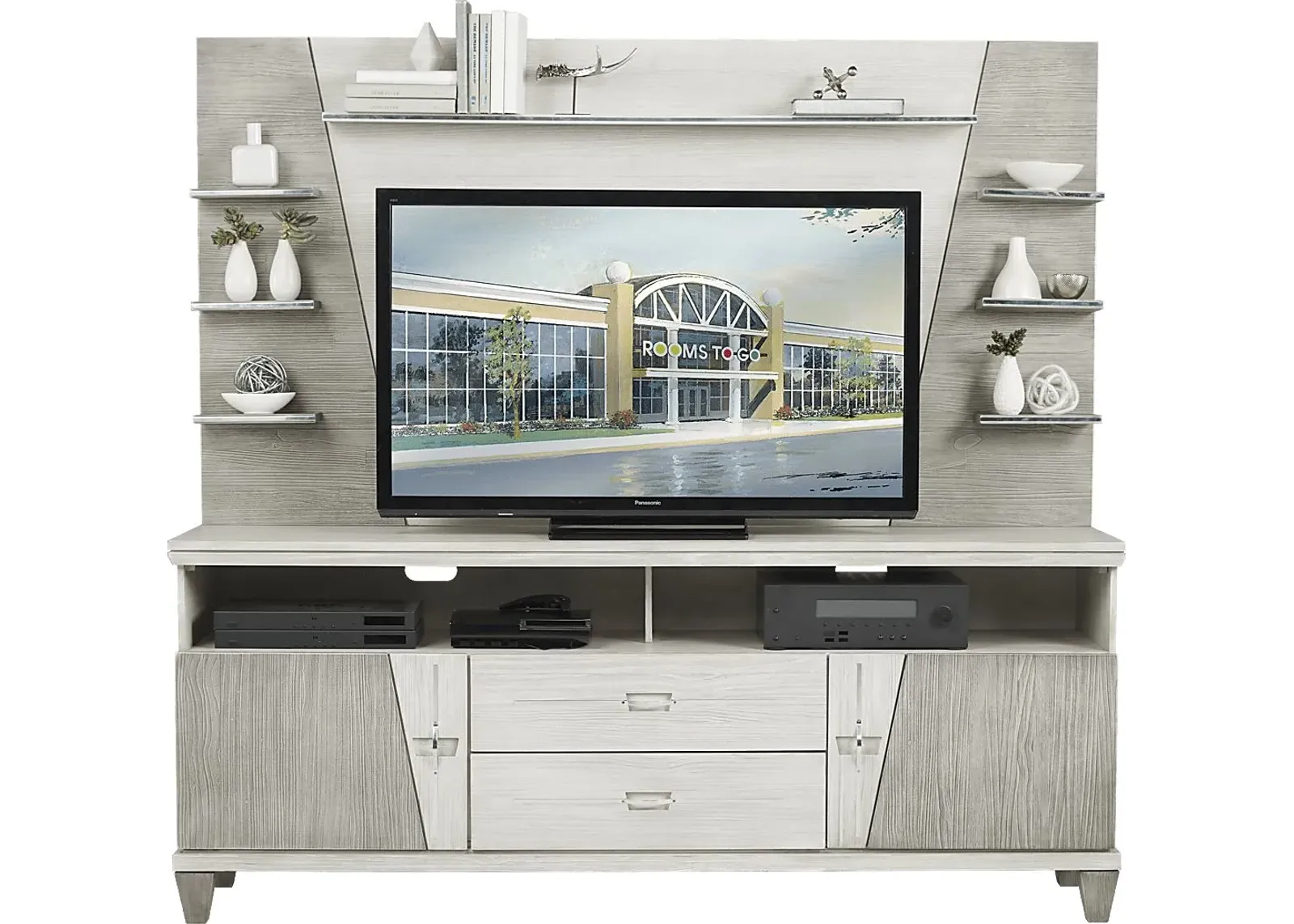 Argento Gray 2 Pc Wall Unit