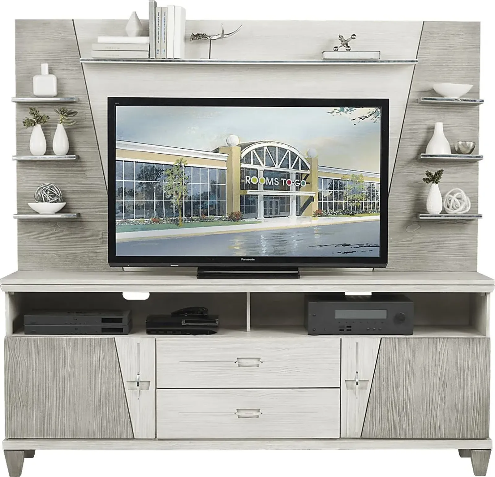 Argento Gray 2 Pc Wall Unit