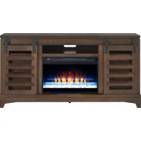 Canoe Creek II Tobacco 66 in. Console with Electric Fireplace