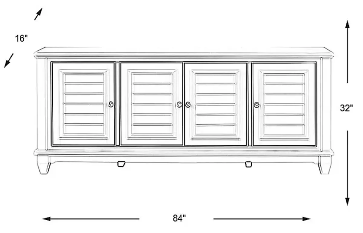 Hilton Head Gray 81 in. Console