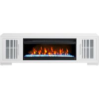 Wyndell Way White 78 in. Console with Electric Fireplace