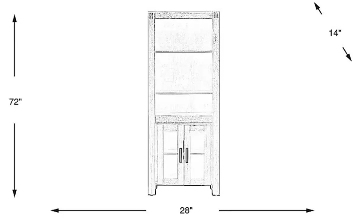 Hidden Springs II Espresso Door Pier Unit