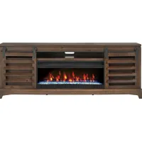 Canoe Creek II Tobacco 88 in. Console with Electric Fireplace