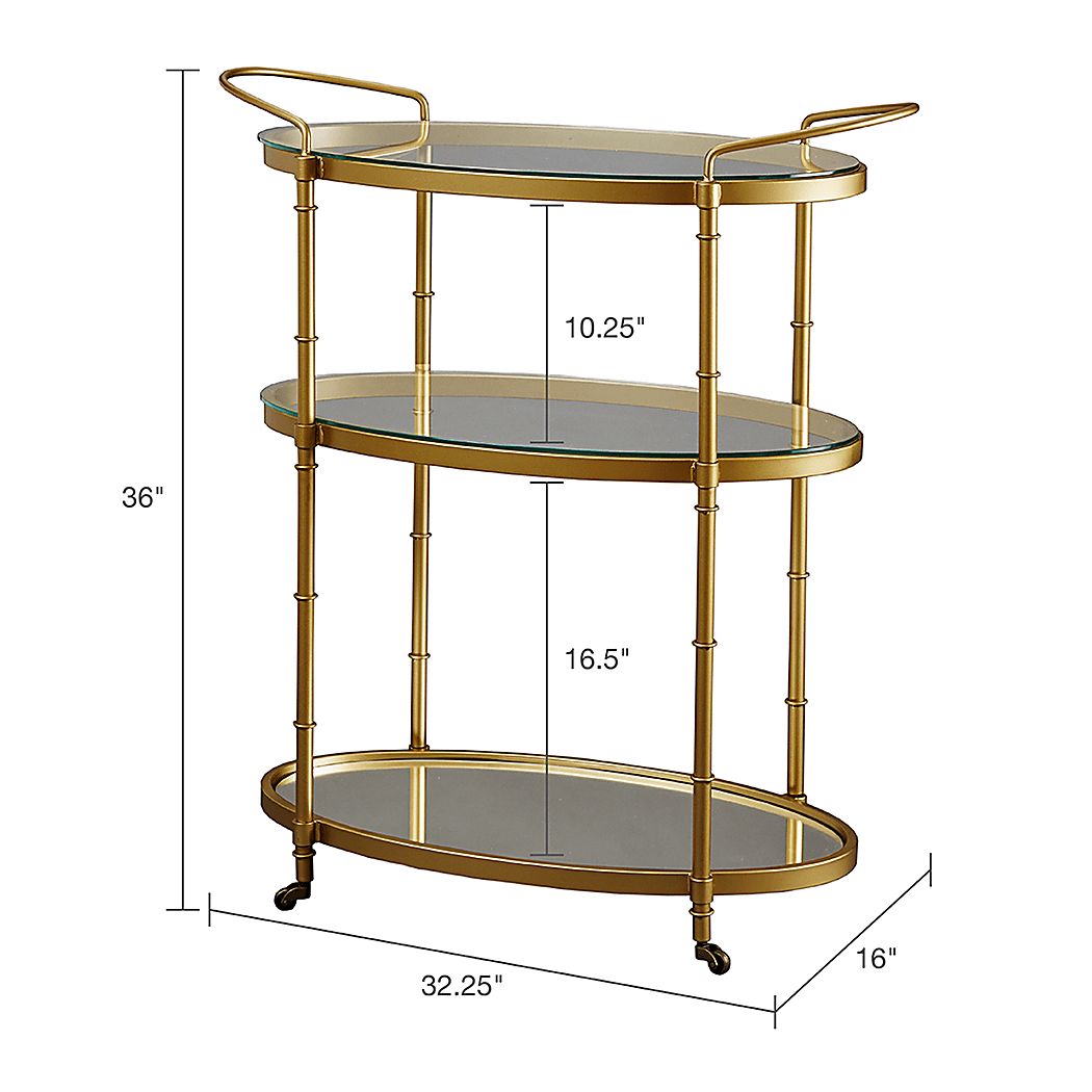Landrum Gold Bar Cart