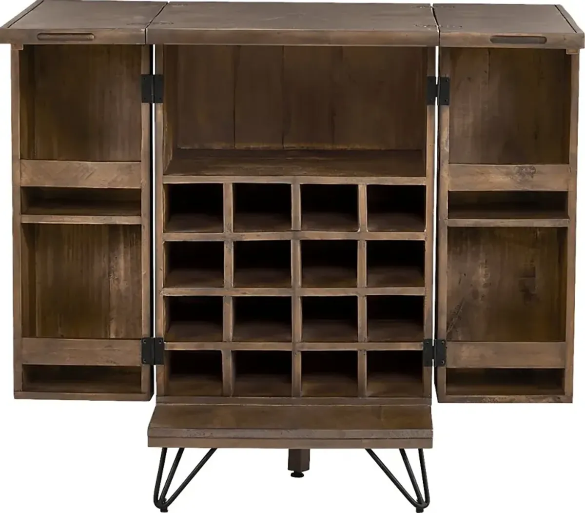 Del Sol Brown Bar Cabinet