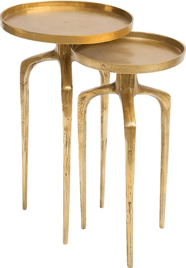 Como Gold Set of 2 Nesting Tables