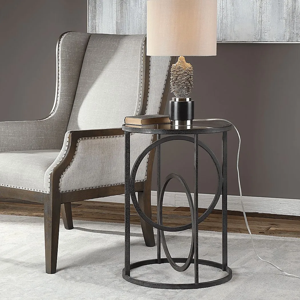 Tarklin Black Accent Table