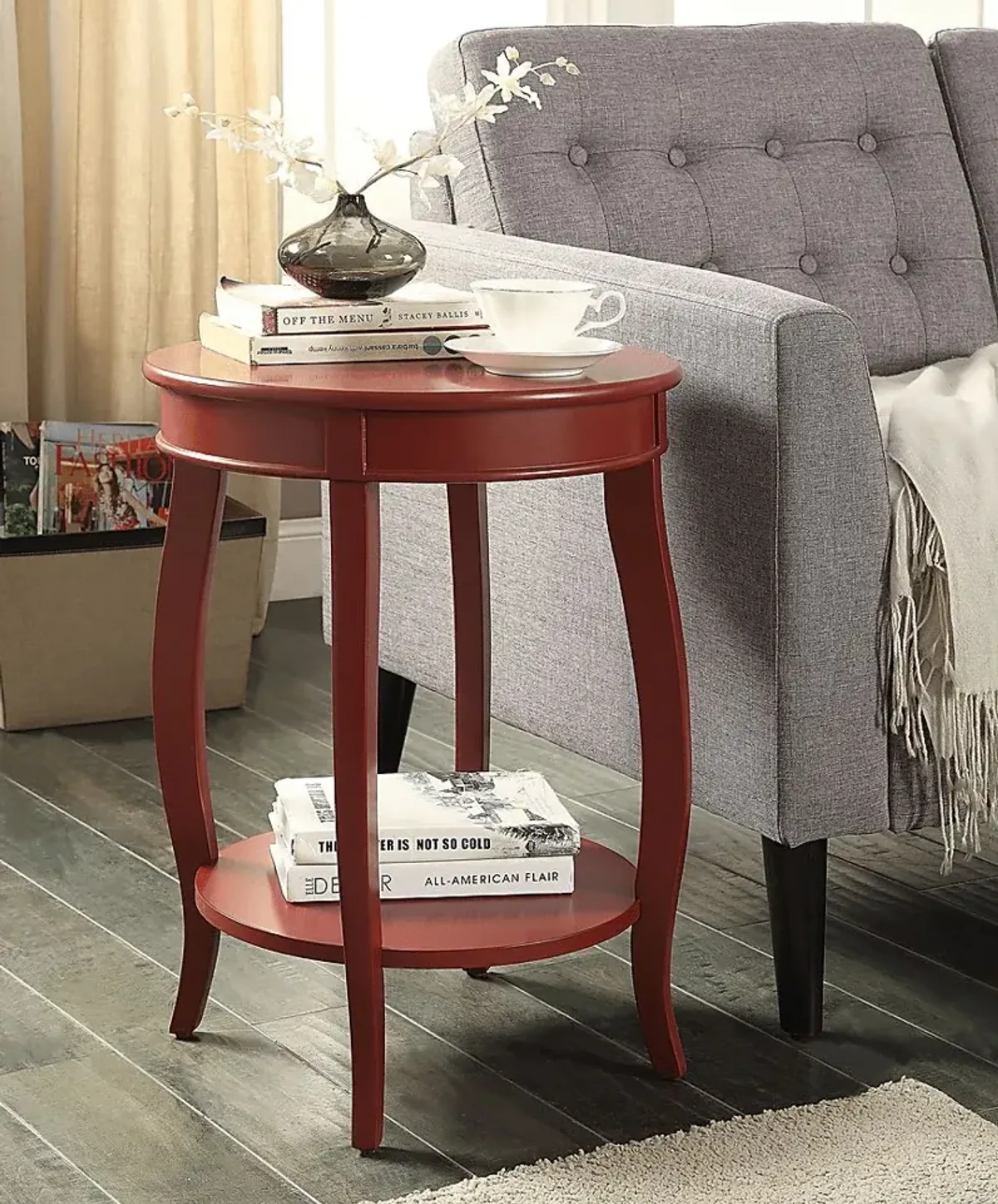 Chloris Red Accent Table